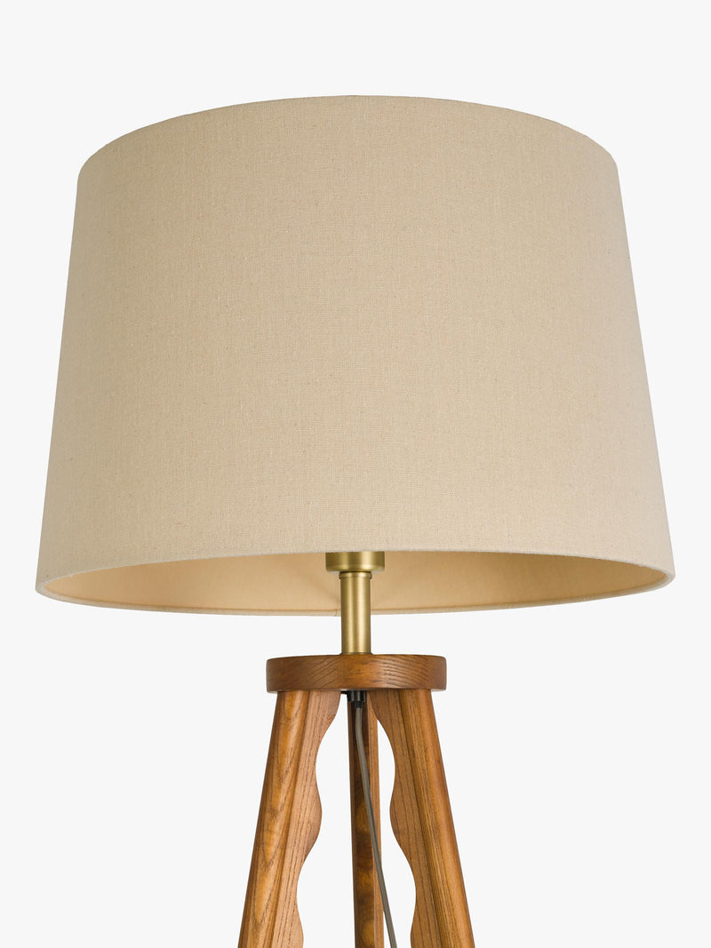 John Lewis Wiggle tripod floor lamp walnut (British brand)