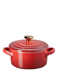Le Creuset mini round stoneware casserole with heart-shaped lid knob, 10cm, UK version
