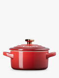 Le Creuset mini round stoneware casserole with heart-shaped lid knob, 10cm, UK version