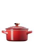 Le Creuset mini round stoneware casserole with heart-shaped lid knob, 10cm, UK version