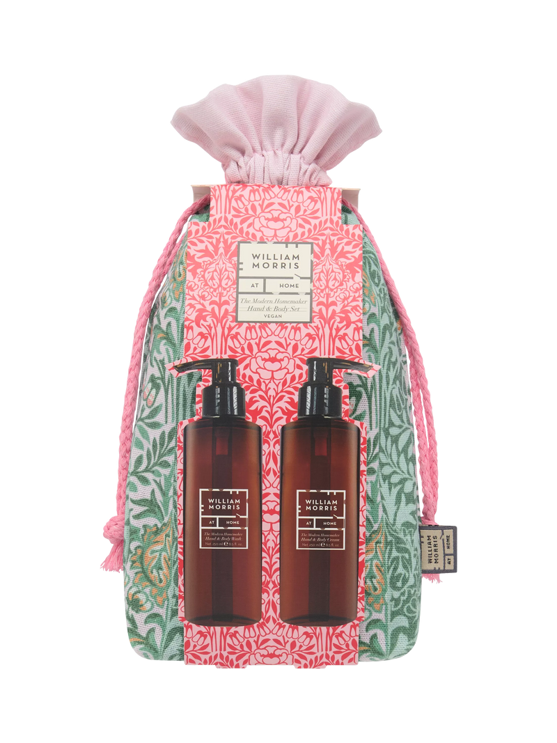 William Morris At Home Hand Rose wash and lotion gift set 500ml, imported from the UK