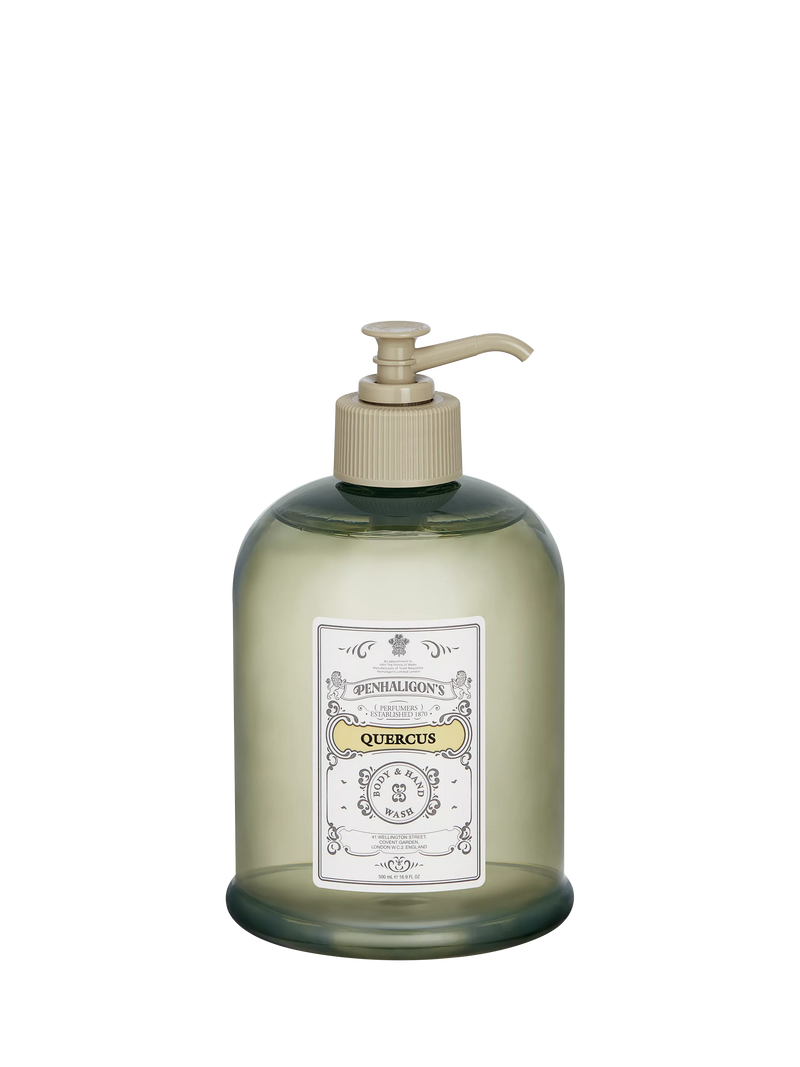 Penhaligon's Quercus body and hand wash 500ml, imported from the UK