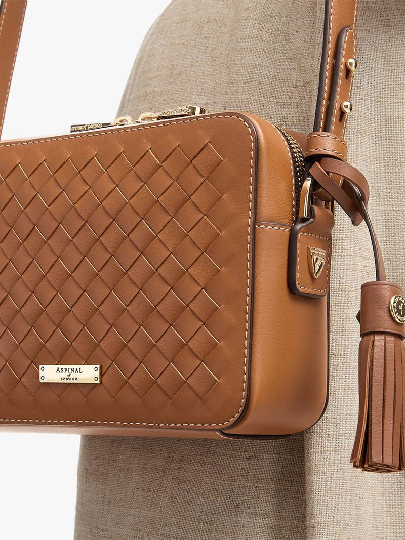 Aspinal of London compact leather camera cross body bag (British brand)