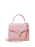 Aspinal of London Midi Mayfair Croc Effect Leather Cross Body Bag