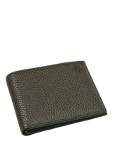 John Lewis Aspinal of London Single Billfold Card Holder Leather Wallet, Forest Green- Buy online at McGrocer