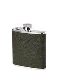 Aspinal of London Classic Pebble Leather Stainless Steel Hip Flask 5oz