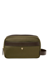 John Lewis Aspinal of London Zipped Washbag Khaki- Buy online at McGrocer