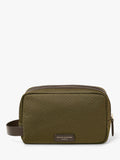 Aspinal of London zipped washbag in khaki, British product
