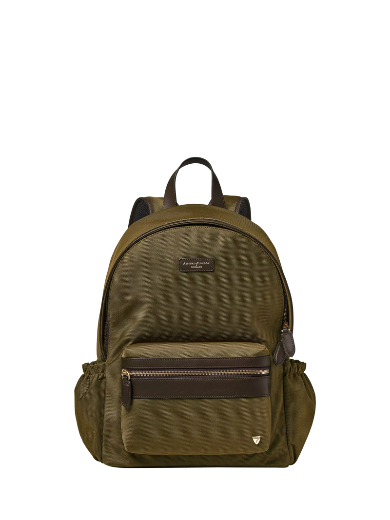 Aspinal of London Commuter backpack khaki, imported from the UK