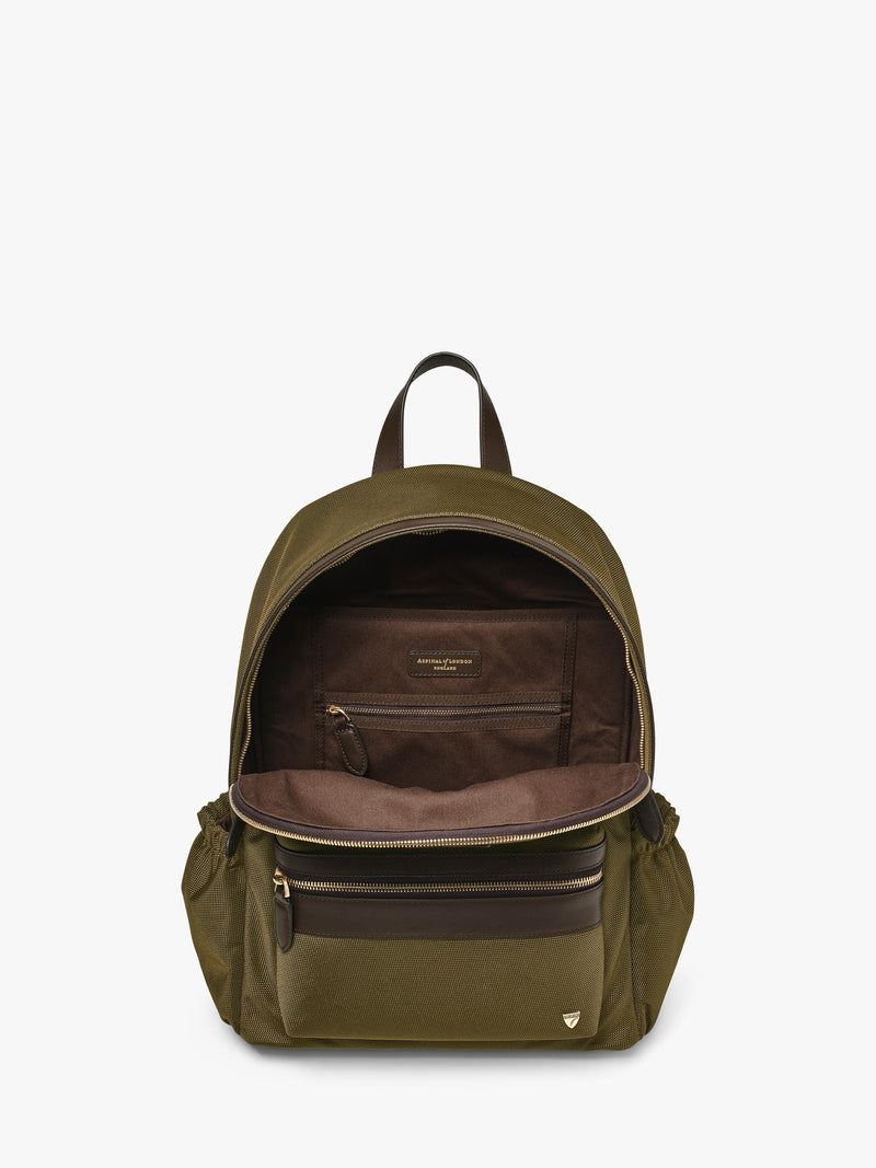 Aspinal of London Commuter backpack khaki, imported from the UK