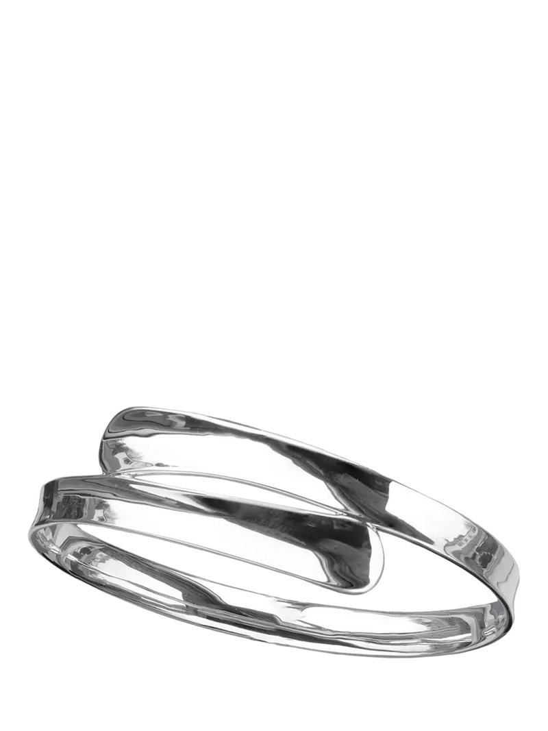 Nina B Double Groove Bangle solid sterling silver - British product