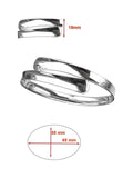 Nina B Double Groove Bangle solid sterling silver - British product