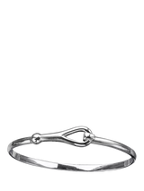 John Lewis Nina B Hook Tension Bangle, Silver- Buy online at McGrocer