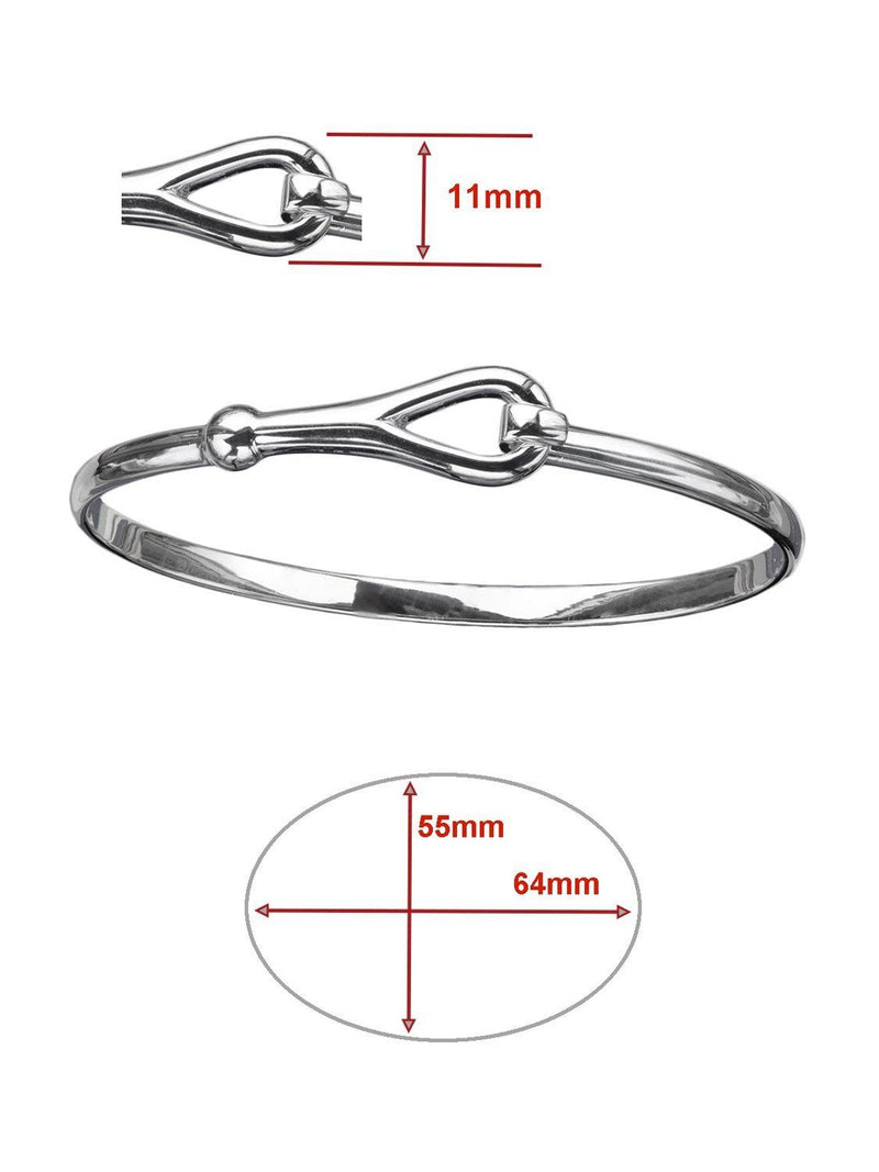 Nina B sterling silver tension bangle (British brand)