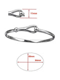 Nina B sterling silver tension bangle (British brand)