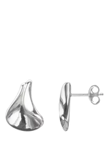 John Lewis Nina B Folded Stud Earrings Silver- Buy online at McGrocer