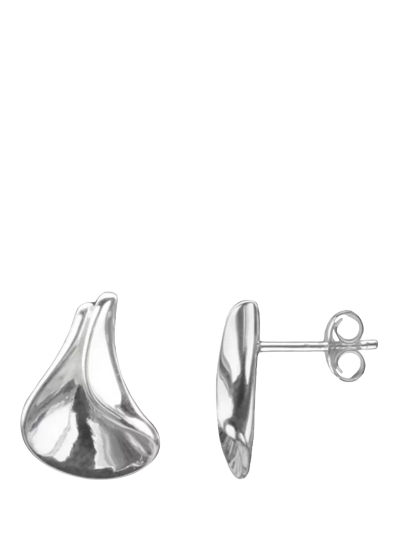 Nina B folded stud earrings sterling silver - British product