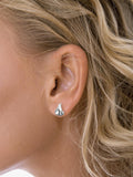 Nina B folded stud earrings sterling silver - British product