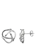Nina B knot stud earrings large silver, imported from the UK