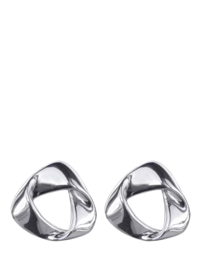 Nina B folded triangle earrings in sterling silver, UK version