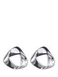 Nina B folded triangle earrings in sterling silver, UK version