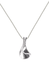 John Lewis Nina B Folded Solid Sterling Silver Pendant- Buy online at McGrocer