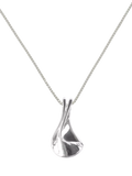Nina B folded silver pendant 50cm chain - British product