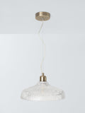 John Lewis ribbed glass pendant light clear - British product