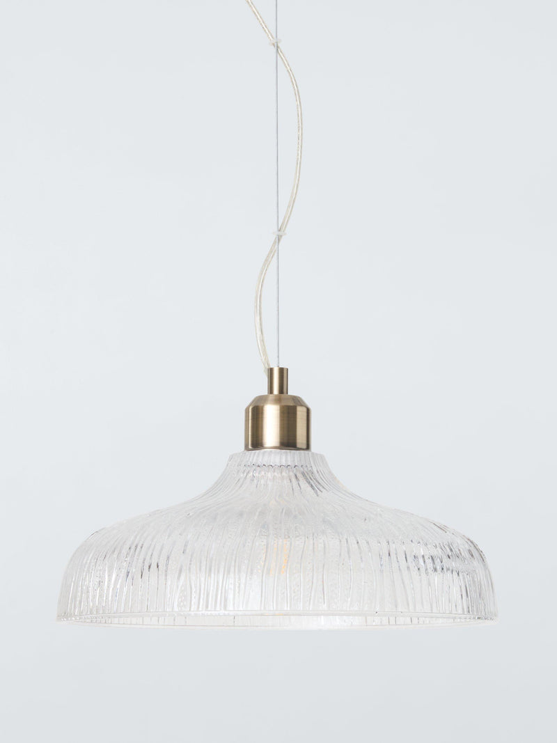 John Lewis ribbed glass pendant light clear - British product