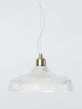 John Lewis ribbed glass pendant light clear - British product