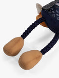 Joules squeaky dog toy with rope legs and fox character, multi-coloured, UK version