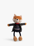 Joules squeaky dog toy with rope legs and fox character, multi-coloured, UK version