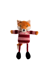 John Lewis Mr Fox Squeaky Dog Toy with Rope Legs and Hidden Squeaker- Buy online at McGrocer
