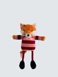 Joules Mr Fox squeaky dog toy with rope legs, UK version