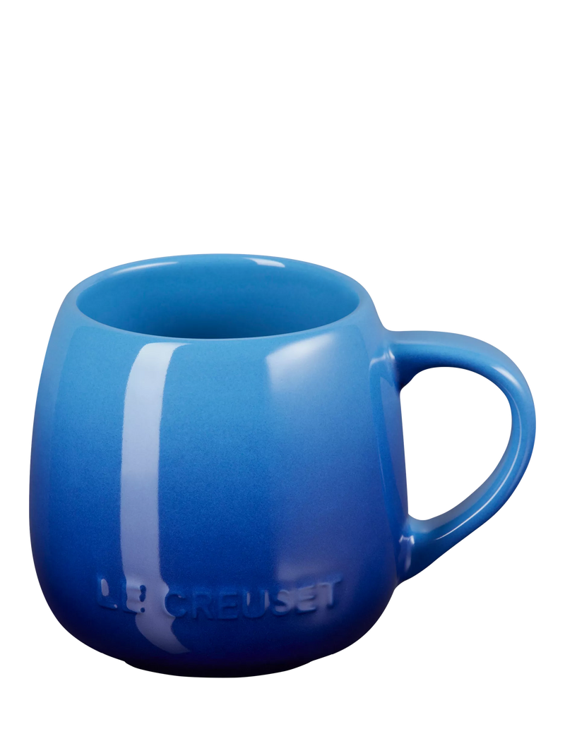 Le Creuset stoneware coupe mug Azure Blue 320ml, UK version