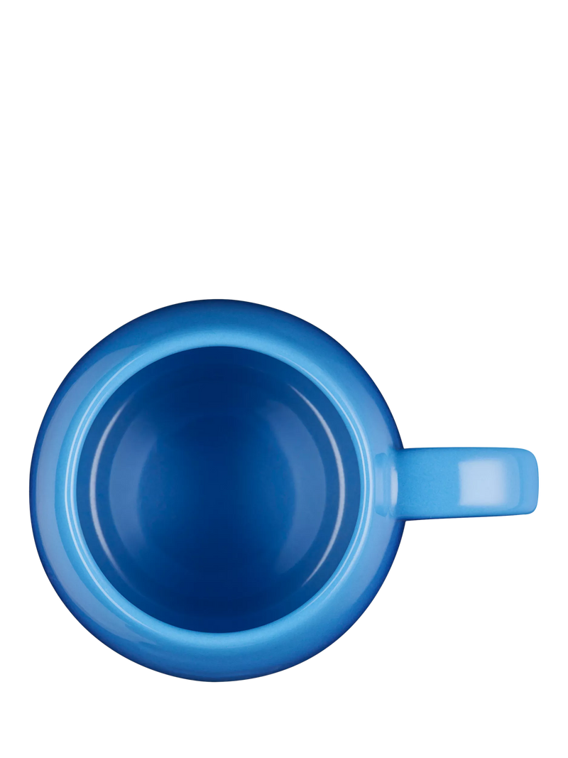 Le Creuset stoneware coupe mug Azure Blue 320ml, UK version