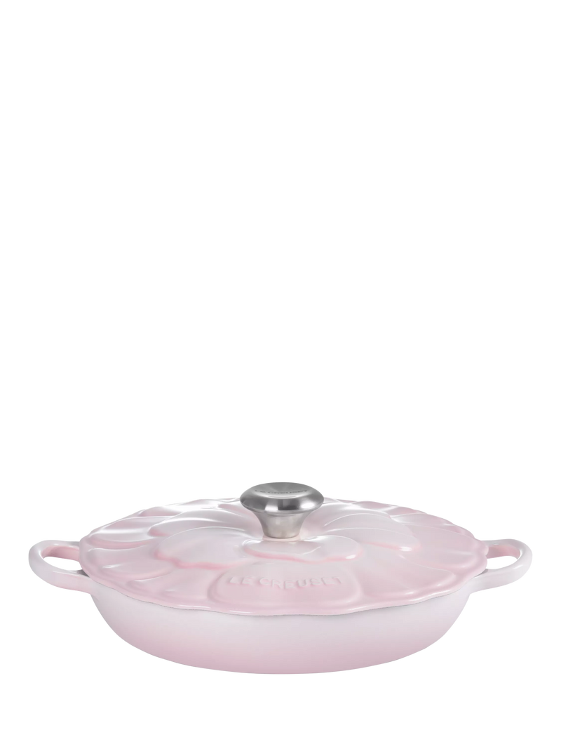 Le Creuset cast iron shallow casserole petal signature 26cm, UK version