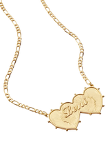 John Lewis Daisy London Daisy x Shrimps Personalised Double Heart Pendant Necklace- Buy online at McGrocer