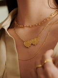 Daisy London personalised double heart pendant necklace (British brand)
