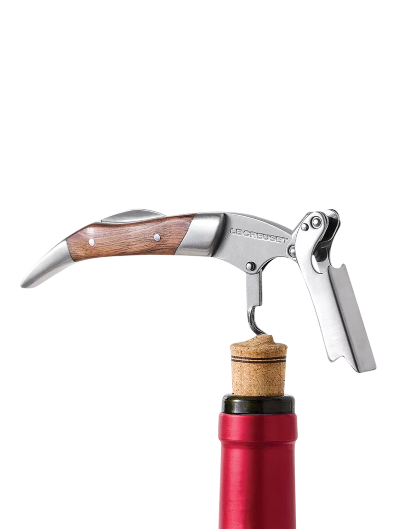 Le Creuset corkscrew with walnut handle, imported from the UK