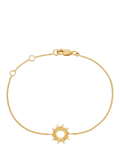 Rachel Jackson London gold chain bracelet with sun motif, imported from the UK