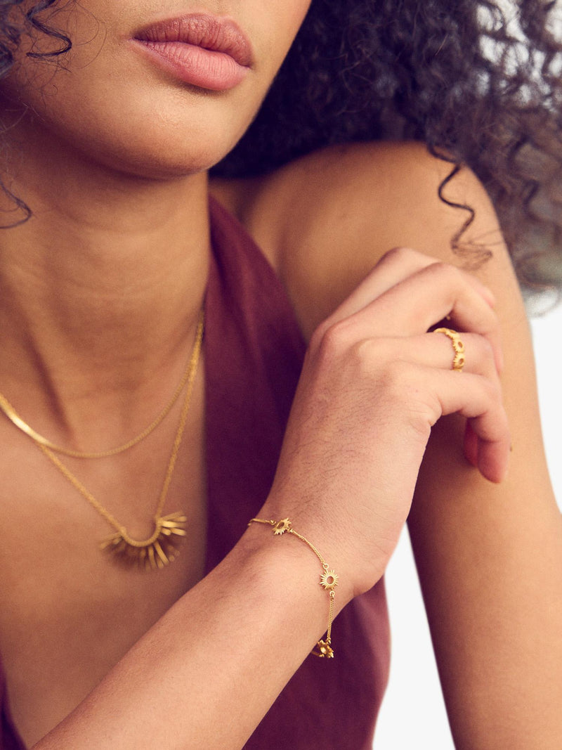 Rachel Jackson London mini sun chain bracelet (British brand)