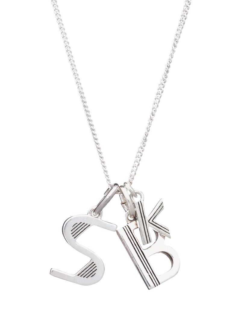 Rachel Jackson London Personalised Letters Art Deco Necklace