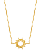 John Lewis Rachel Jackson London Electric Goddess Eternal Sun Gold Plated Pendant Necklace, 41-46cm- Buy online at McGrocer