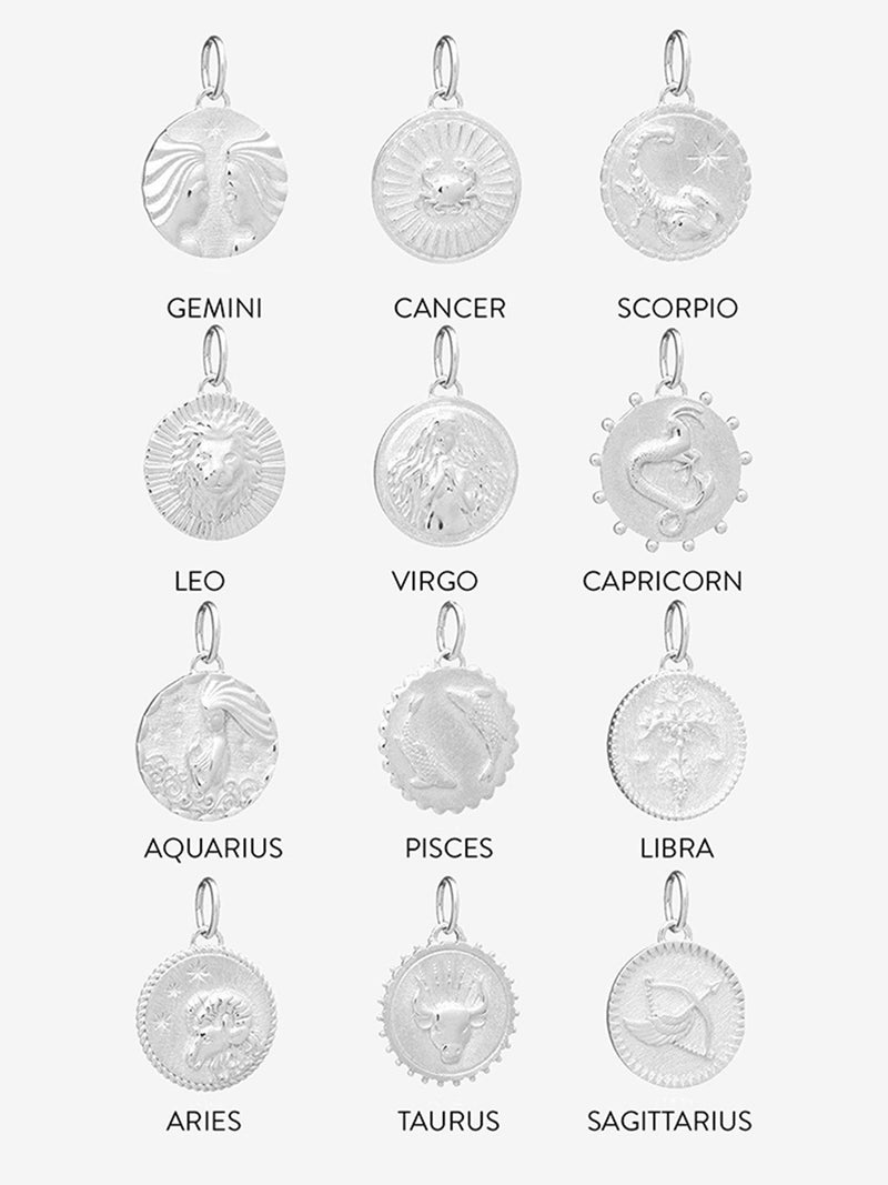 Rachel Jackson London zodiac art coin duo pendant necklace, UK version