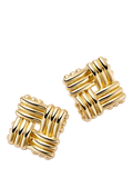 Daisy London gold lattice stud earrings, British product