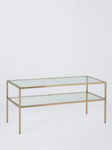 John Lewis John Lewis Langham Glass Coffee Table, Brass- Buy online at McGrocer