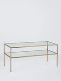 John Lewis Langham coffee table brass rectangular (British brand)