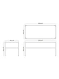 John Lewis Langham coffee table brass rectangular (British brand)
