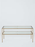 John Lewis Langham coffee table brass rectangular (British brand)